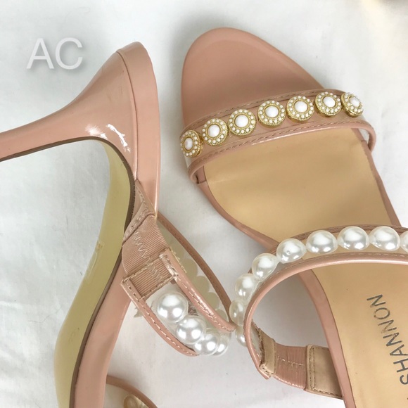HP ๐ Michael Shannon Pearl Embellished Pink Mules - Picture 8 of 8